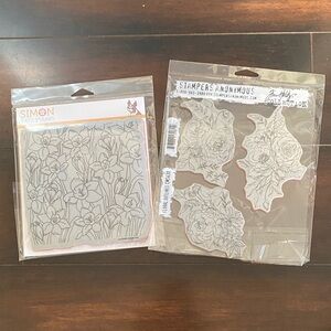 NWT Simon Says Stamp and Stampers Anonymous Craft Floral Stamps Bundle